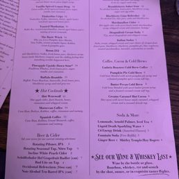 Halloweentown drink menu.