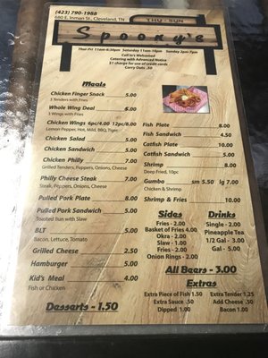 Menu photo 6 Spoonys Cleveland, TN