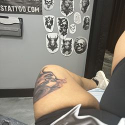 American Tattoo Society - Roughly half way through with this dope realistic Medusa !