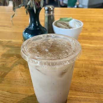 Lady Bird Johnson Wildflower Center - Large Chai Latte from the cafe - Botanical Gardens Near Me - Austin, Texas