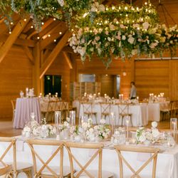 Chandeliers rented from and installed by McCarthy's