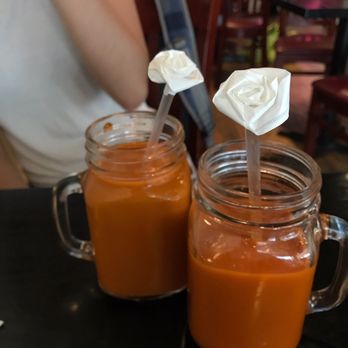 Sabay - Our Thai iced tea cake with such a cute surprise! - Thai Near Me - Elmhurst, New York Sabay - Our Thai iced tea cake with such a cute surprise! - Thai Near Me - Elmhurst, New York
