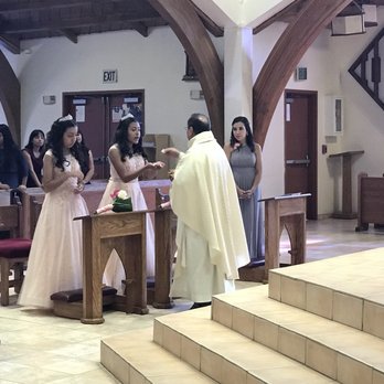 St Francis Xavier Church - The eucharist is given to our twin nieces during their quinceanera ceremony. - Churches Near Me - Pico Rivera, California St Francis Xavier Church - The eucharist is given to our twin nieces during their quinceanera ceremony. - Churches Near Me - Pico Rivera, California