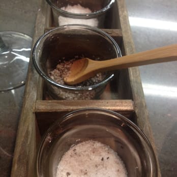 Salt New American Table - signature salts: bottom up- truffle salt(favorite!!), smoked salt, pyramid salt - New American Near Me - McAllen, Texas
