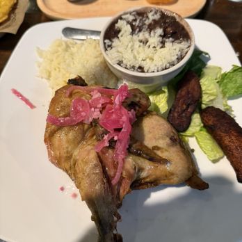 Hola Havana Cuban Restaurant - Pollo Asado (Bone in) with Black Beans and rice with sweet Plantains! - Cuban Near Me - Lexington, Kentucky Hola Havana Cuban Restaurant - Pollo Asado (Bone in) with Black Beans and rice with sweet Plantains! - Cuban Near Me - Lexington, Kentucky