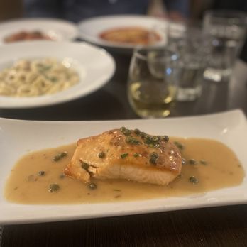 Mazara Trattoria - Salmón piccata. The most delicious and succulent piece of salmon I've ever had. - Italian Near Me - Huntington Beach, California Mazara Trattoria - Salmón piccata. The most delicious and succulent piece of salmon I've ever had. - Italian Near Me - Huntington Beach, California