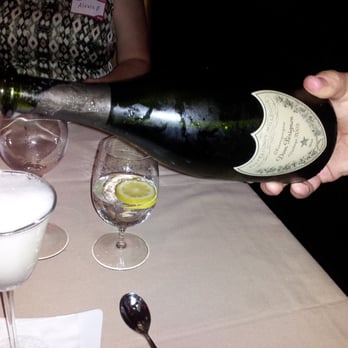 The Crown Room - Dom Perignon on lemon sorbet palate cleanser - New American Near Me - Albuquerque, New Mexico