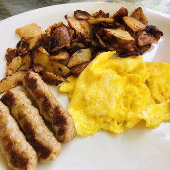 The Five Mile Cafe - Two Eggs, Meat, Home Fries and Toast - Cafes Near Me - Penfield, New York