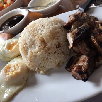 Chibog - Inihaw liempo (side pork) w/garlic rice & sunny side eggs - Filipino Near Me - Daly City, California