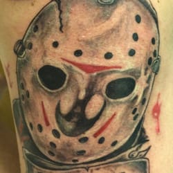 Skin City Body Art - Momma's boy tattoo With Jason voorhees.