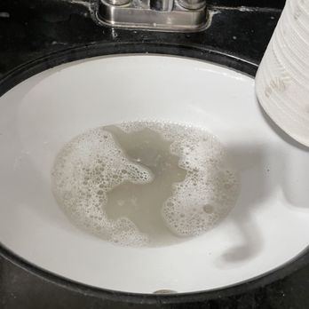 Ladies restroom where the nasty water was backing up.