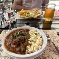 Restaurant ABC - The ghoulash and schnitzel.