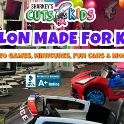 Sharkey's Cuts for Kids - Ready to LOVE getting your kids ' haircut? Come to Sharkey's: Where haircuts are COOL and FUN rules!