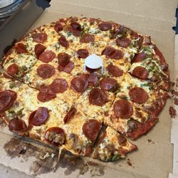 Jimano's Pizzeria - Sausage, green pepper , pepperoni