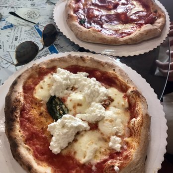 Gusta Pizza - Amazing crust! Margherita pizza with ricotta added. - Italian Near Me - Florence, FI