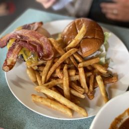 Alaskan wild game burger (a mix of elk, bison, wagyu beef and wild boar) Yum! Alaskan wild game burger (a mix of elk, bison, wagyu beef and wild boar) Yum!