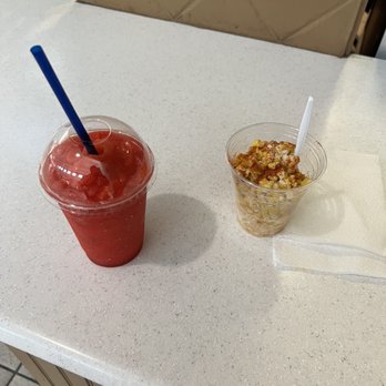 Frozen Dew n sweets - Cherry Ice and Elote in a cup - Bakeries Near Me - Hanford, California