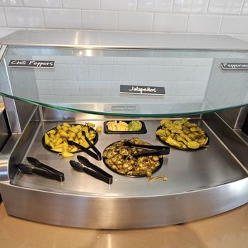 Habit Burger & Grill - Complimentary sports peppers, pepperoncini, jalapeños, lime, and lemon slices. - Salad Near Me - Campbell, California Habit Burger & Grill - Complimentary sports peppers, pepperoncini, jalapeños, lime, and lemon slices. - Salad Near Me - Campbell, California