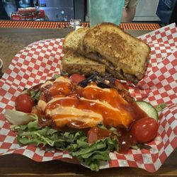 Remington's Tavern - Patty Melt with a said salad