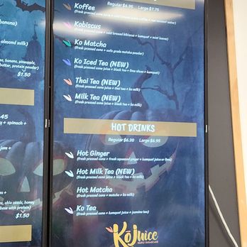 Ko Juice - Coffee and Tea menu - Coffee & Tea Near Me - Glendale, California Ko Juice - Coffee and Tea menu - Coffee & Tea Near Me - Glendale, California