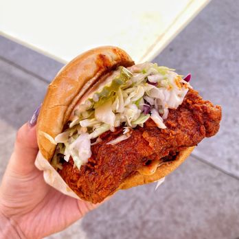 Cluck Kitchen - Nashville Chicken Sandwich - Medium - Chicken Shop Near Me - Irvine, California Cluck Kitchen - Nashville Chicken Sandwich - Medium - Chicken Shop Near Me - Irvine, California