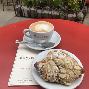 Buvette - Almond Croissant Cappuccino - French Near Me - New York, New York Buvette - Almond Croissant Cappuccino - French Near Me - New York, New York