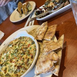 Artichoke dip, kung pow, brussels sprouts and tacos appetizers Artichoke dip, kung pow, brussels sprouts and tacos appetizers