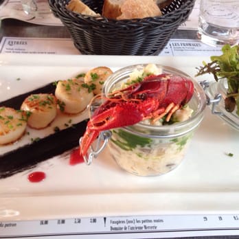 La Gargouille - Saint Jacques snackees avec risotto - Bistros Near Me - Bourges, 18