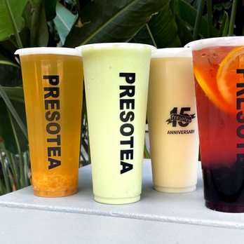 Presotea Irvine - Taiwan pineapple, avocado smoothie, jasmine milk tea, summer fruit tea - Bubble Tea Near Me - Irvine, California