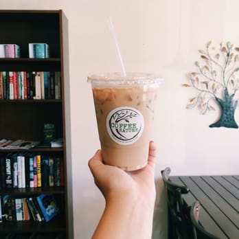 Coffee Nature - Lavender latte and a cute little library. Love :) - Coffee & Tea Near Me - Costa Mesa, California