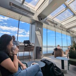 Delta Air Lines - Delta Sky Club at LaGuardia Airport (LGA) Terminal C. Outside on the patio.