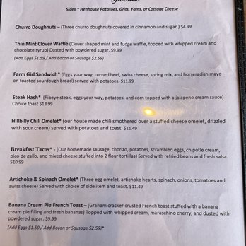 Henhouse Cafe - Specials - American Near Me - Mesa, Arizona