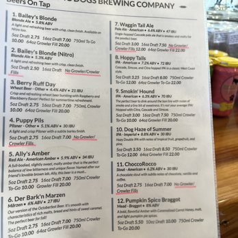 Dueling Dogs Brewing - Drink Menu (1 of 2) as of 10/22/22 - Breweries Near Me - Lincoln, California Dueling Dogs Brewing - Drink Menu (1 of 2) as of 10/22/22 - Breweries Near Me - Lincoln, California