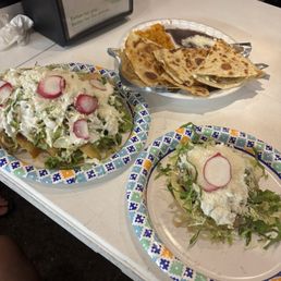 Chicken and potato empanadas, quesadillas, sopes Chicken and potato empanadas, quesadillas, sopes