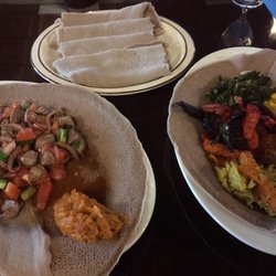 Meleket Restaurant - Meleket's Special lamb Tibs and Veggie Combo