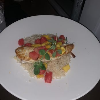 Stonebridge Restaurant - Grilled Halibut w/coconut rice special - Seafood Near Me - Milford, Connecticut Stonebridge Restaurant - Grilled Halibut w/coconut rice special - Seafood Near Me - Milford, Connecticut