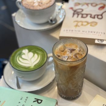 The Usual - The Usual (vanilla oat shaken latte), matcha, winter freeze (hazelnut and cinnamon) - Coffee & Tea Near Me - Seattle, Washington