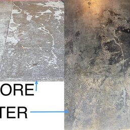 Concrete repair and stain