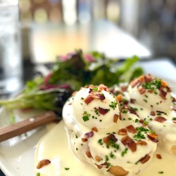 Over Easy - Potato n Eggs - perfectly cooked soft boiled eggs and a masterful pommes purée - Breakfast & Brunch Near Me - Kailua, Hawaii