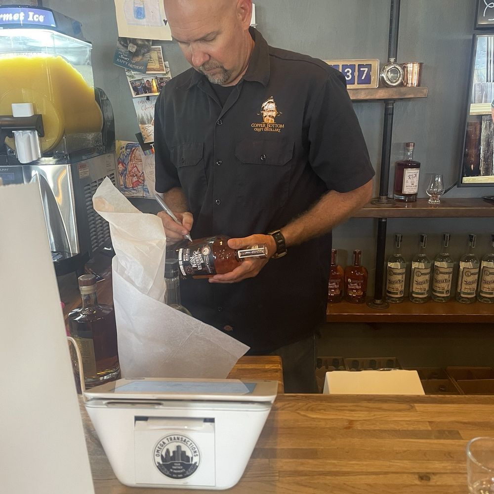 Copper Bottom Craft Distillery - Got the bottle signed - Distilleries Near Me - Holly Hill, Florida
