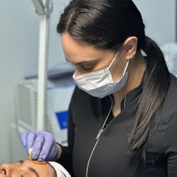 Blue Medi Spa - Chemical peel being performed for acne reduction and texture improvement.
