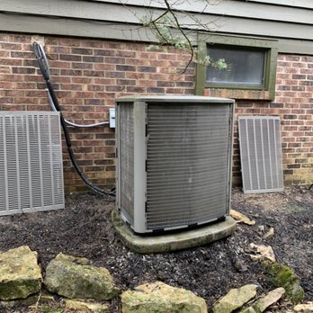 Wolfe Innovations - After picture of a freshly cleaned ac condenser coil. - Heating & Air Conditioning/HVAC Near Me - Marysville , Ohio Wolfe Innovations - After picture of a freshly cleaned ac condenser coil. - Heating & Air Conditioning/HVAC Near Me - Marysville , Ohio