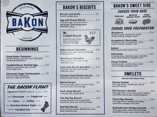 Menu photo 1 Bakon Southern Eatery Chapin, SC