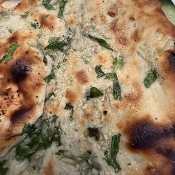Biryani & Curry King - Spinach and garlic naan - Indian Near Me - Seattle, Washington