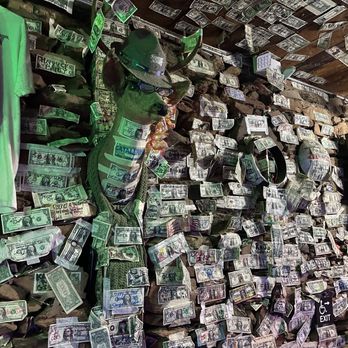Hideout Saloon - The bar is covered with dollars from people from around the world!! - Cocktail Bars Near Me - Mariposa, California