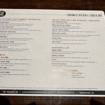 SOL Mt. Pleasant - Menu page 2!! - Bars Near Me - Mt Pleasant, South Carolina