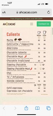 Menu photo 6 Ah Cacao Playa del Carmen, ROO