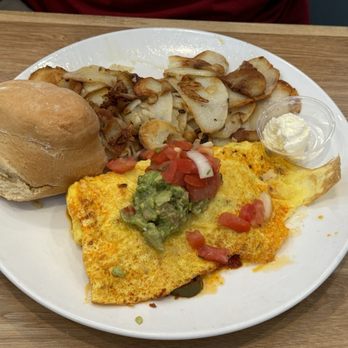 Broken Yolk Cafe - Le El Fuego Omelet with biscuit and Homefries! - Breakfast & Brunch Near Me - Oceanside, California Broken Yolk Cafe - Le El Fuego Omelet with biscuit and Homefries! - Breakfast & Brunch Near Me - Oceanside, California