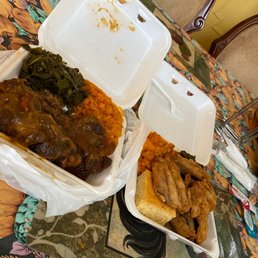 Oxtail Fried Whiting dinner Oxtail Fried Whiting dinner
