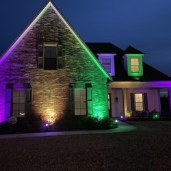 Barefoot Lawns & Lights - Color changing landscape lighting provides on-going flair for any holiday or special occasion you want to celebrate!
